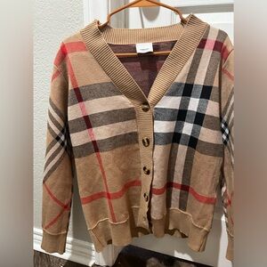 Burberry cardigan women's small. Basically new barely worn. Great condition.